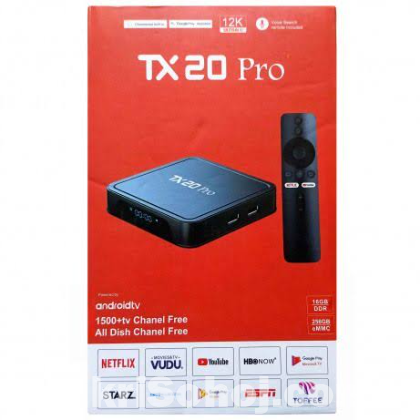 TX20 Pro 12K ULTRA HD FREE DISH CHANNEL ANDROID TV BOX
